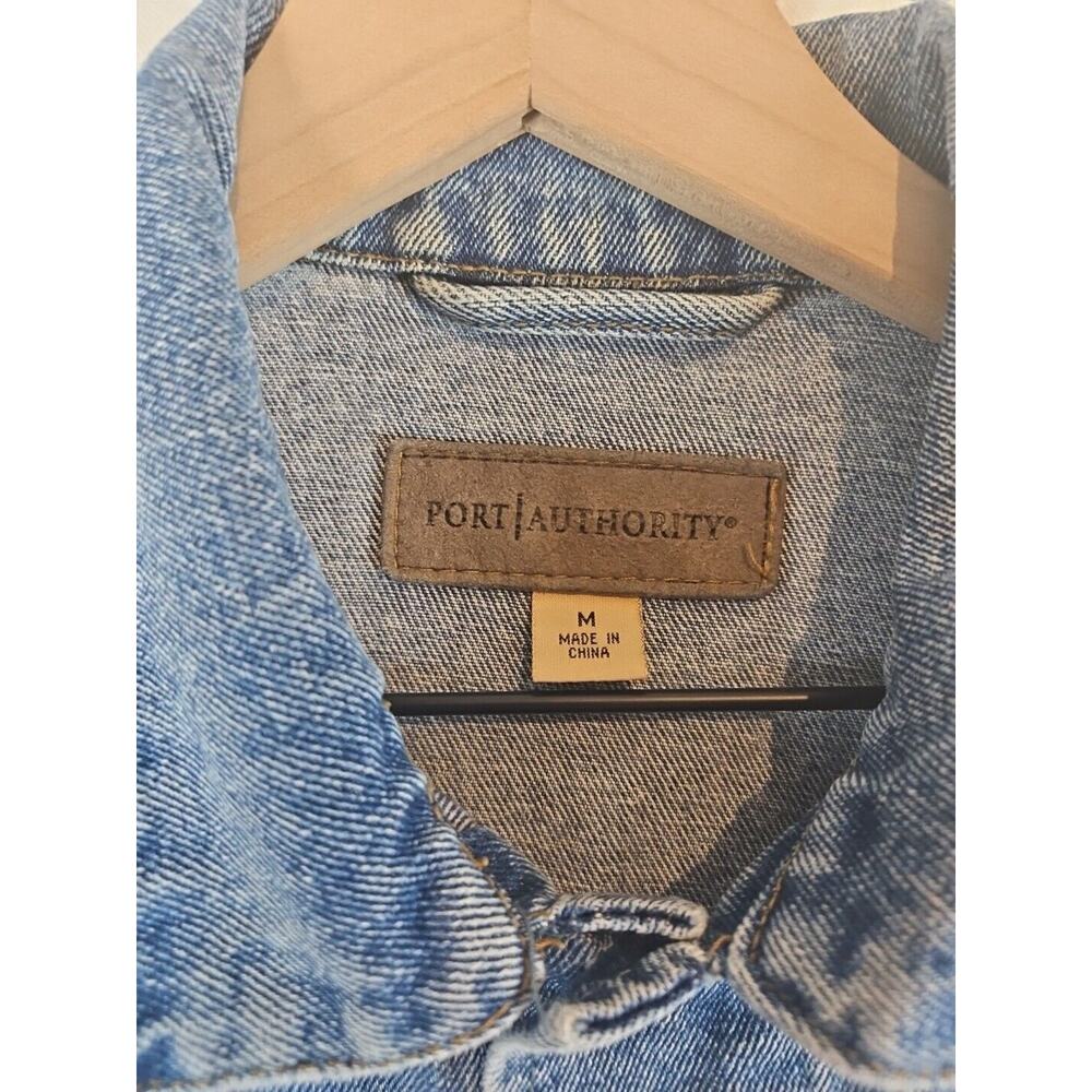 Port Authority Denim Jacket Crysler Jeep‎ West Motorco Automobilia Size M - Picture 2 of 9